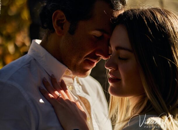 couple engagement photoshoot in Beijing with ancient wall background