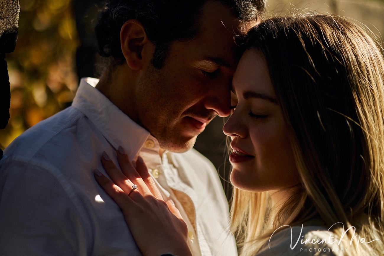 couple engagement photoshoot in Beijing with ancient wall background